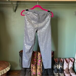 Sweaty Betty Women’s Terrazo Silver Foil 7/8 Leggings Large